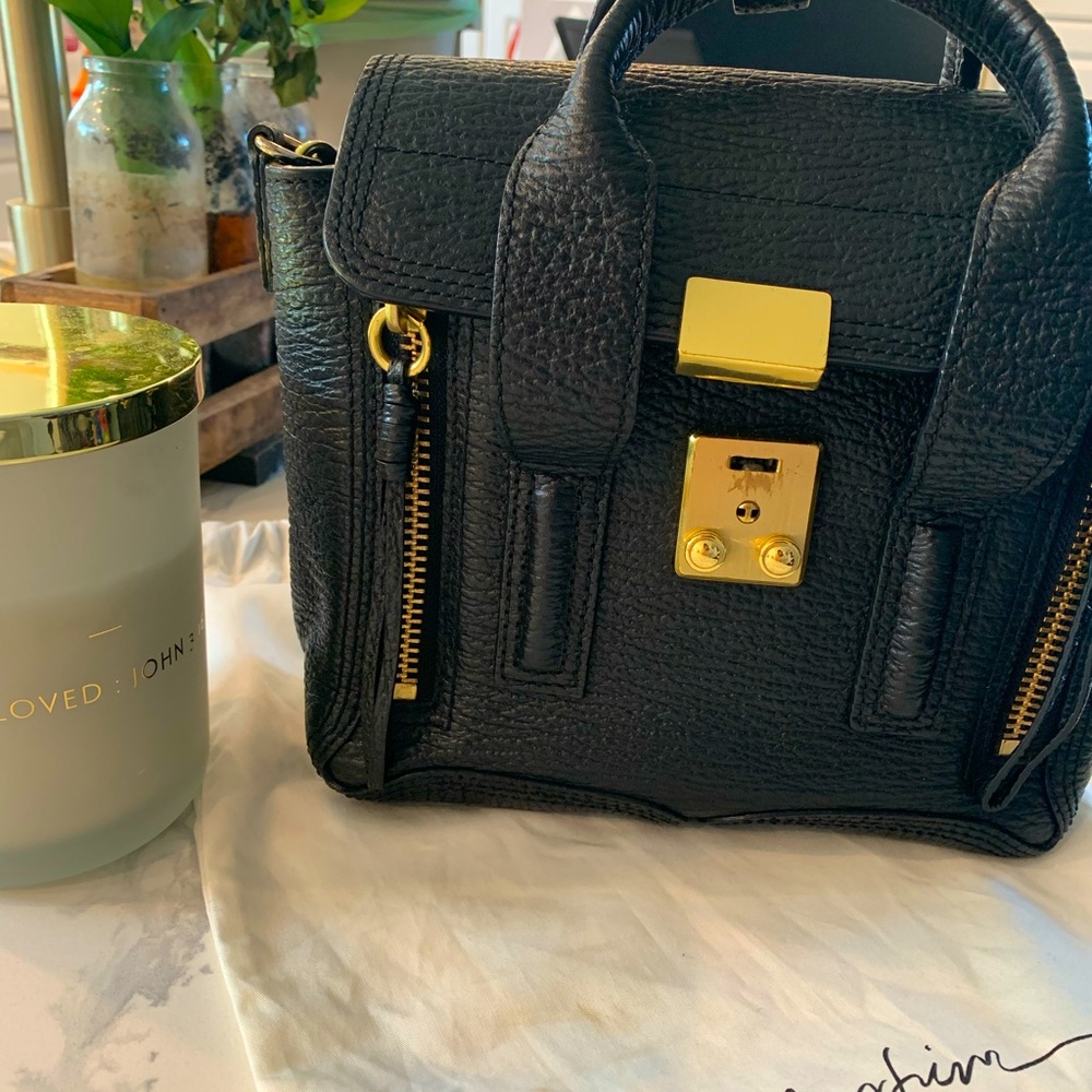 SOLD - Philip Lim Pashli - Indigo with gold hardware